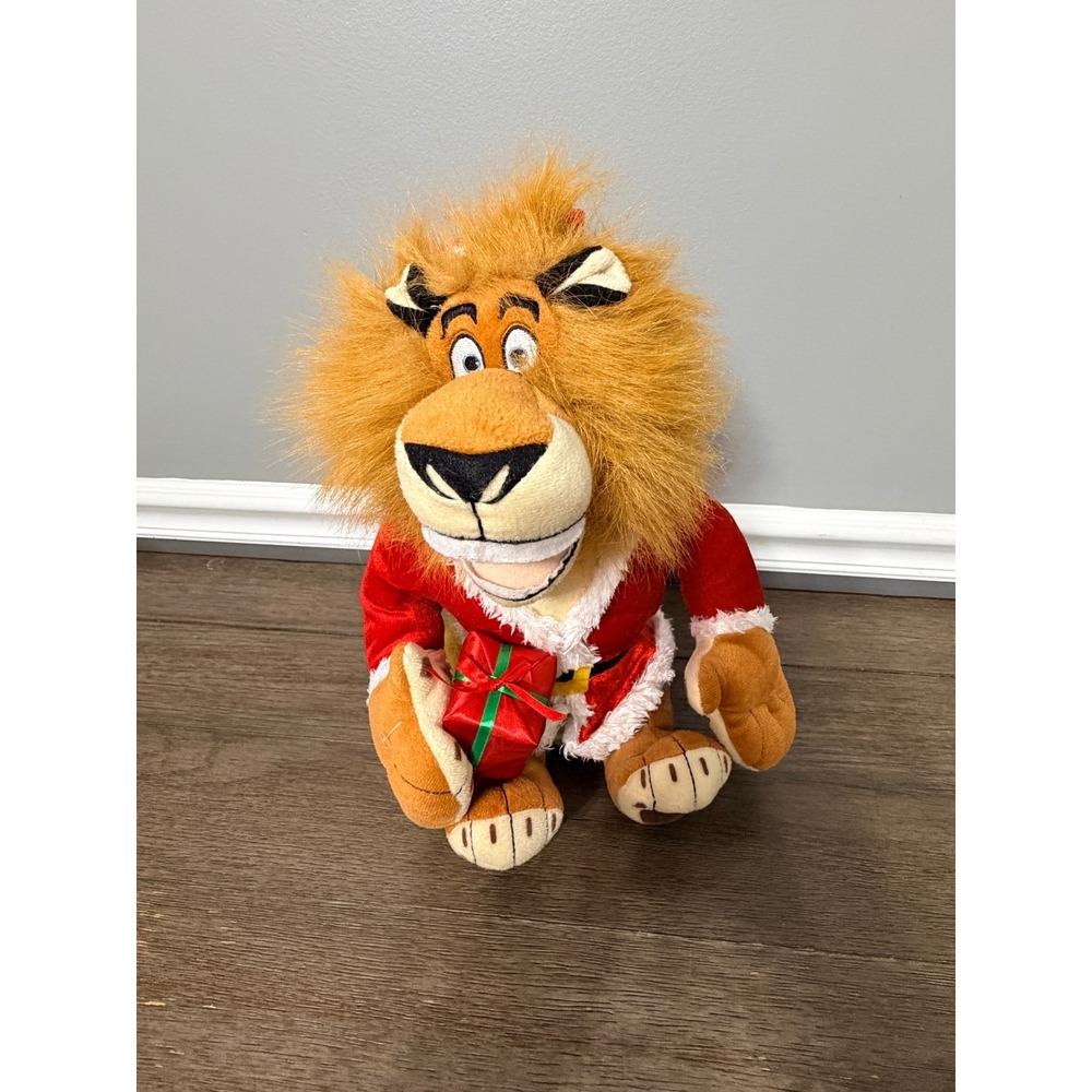 DreamWorks Merry Madagascar Alex‎ the Lion Santa Plush